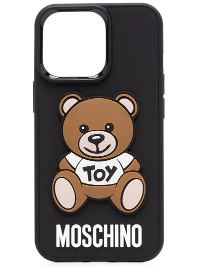 Moschino Teddy Bear Iphone 12 Case In Black