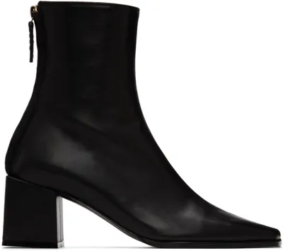 Reike Nen Black Cube Heel Basic Boots