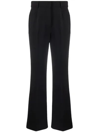 Stella Mccartney Black Cropped Bootcut Trousers In Nero