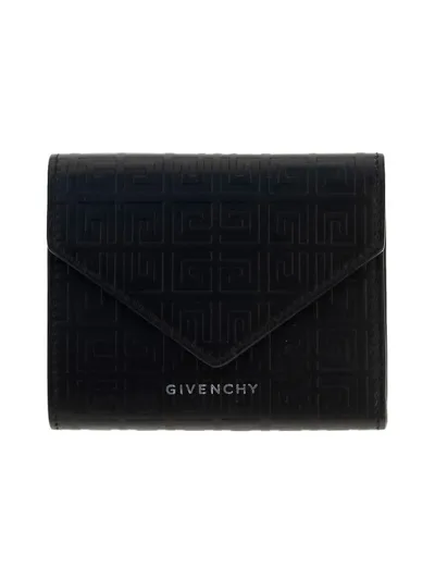 Givenchy 4g Motif Trifold Wallet In Black