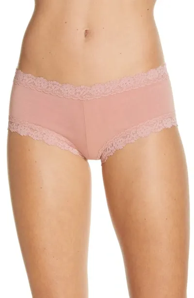 Hanky Panky Supima® Cotton Boyshorts In Rooibos Beige