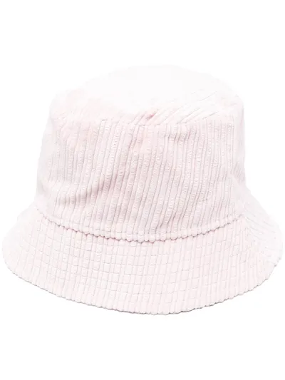 Isabel Marant Textured Stripe Bucket Hat In Rosa