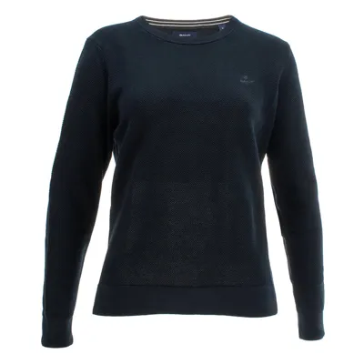 Pre-owned Gant Damen Pullover Pulli Sweatshirt Baumwolle Rundhals Cotton Pique C-neck