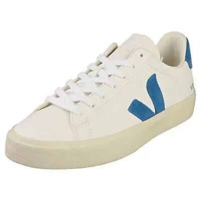 Pre-owned Veja Campo Chromefree Herren White Blue Sneaker Beilaufig - 42 Eu