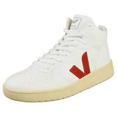 Pre-owned Veja V-15 Cwl Herren White Red Sneaker Mode - 42 Eu