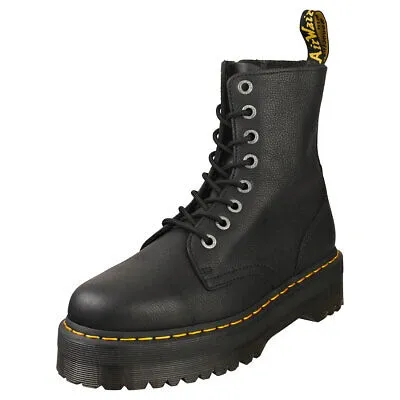 Pre-owned Dr. Martens' Dr. Martens Jadon 3 Herren Black Stiefel Beilaufig - 43 Eu