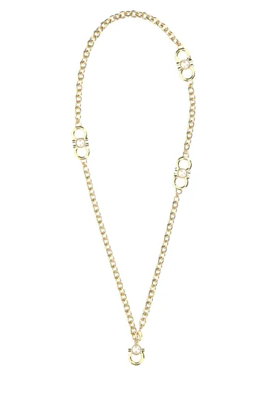 Ferragamo Golden Metal Necklace Gold Salvatore  Donna Tu