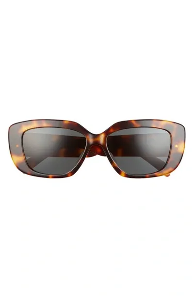 Celine Triomphe Rectangular Acetate Sunglasses In Blonde Havana