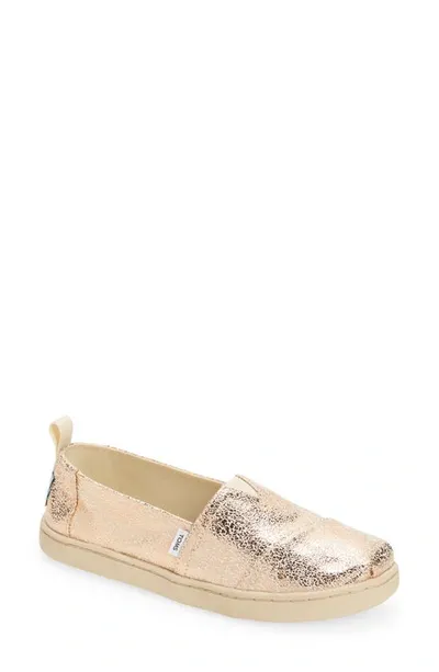 Toms Kids' Alpargata Slip-on Sneaker In Gold