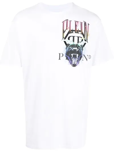 Philipp Plein Logo-print Short-sleeved T-shirt In White