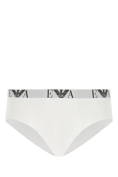 Emporio Armani White Cotton Brief Set Nd  Uomo Xl