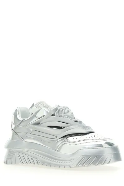 Versace Medusa Metallic Low In Silver