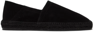 Tom Ford Barnes Collapsible-heel Suede Espadrilles In Black