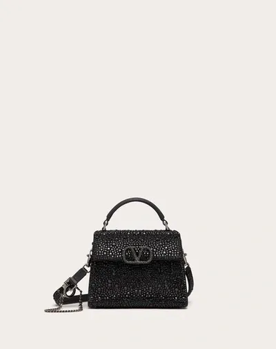 Valentino Garavani Mini Vsling Handbag With Sparkling Embroidery Woman Black Uni