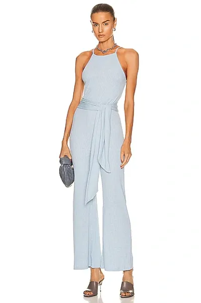 Jonathan Simkhai Standard Ribbed-jersey Jumpsuit In Glacier Melange