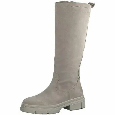 Pre-owned Tamaris S2k  Damen Stiefel Langschaftstiefel Kaltfutter 1-25622-27 378 Beige