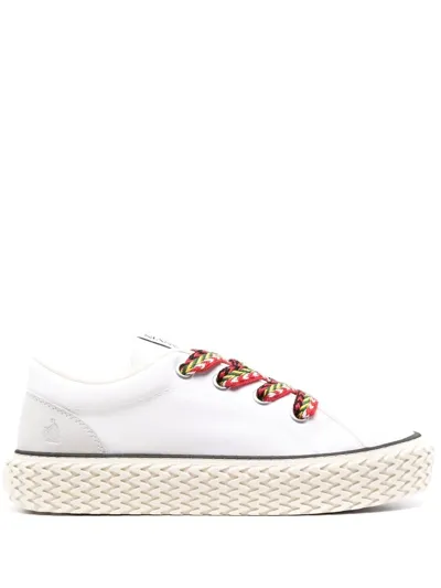 Lanvin Logo Low-top Sneakers In White