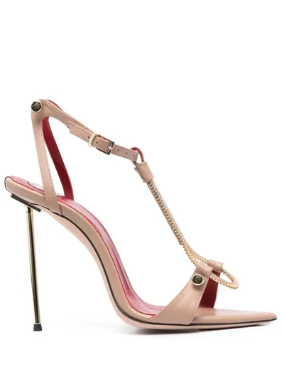 Hardot Chain-detail High-heel Sandals In Nude