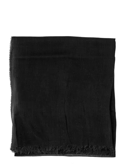 Fabiana Filippi Fringed Edge Scarf In Black