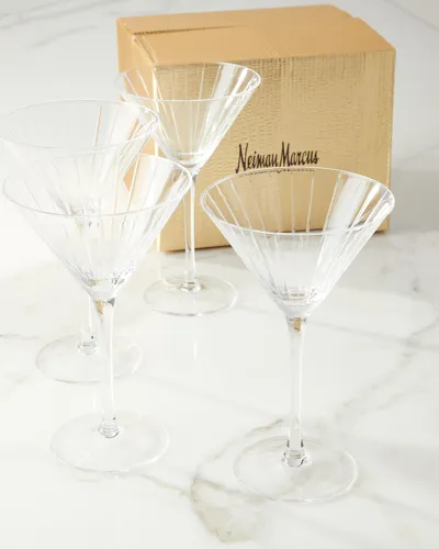 Neiman Marcus Cut Martini Glasses, Set Of 4