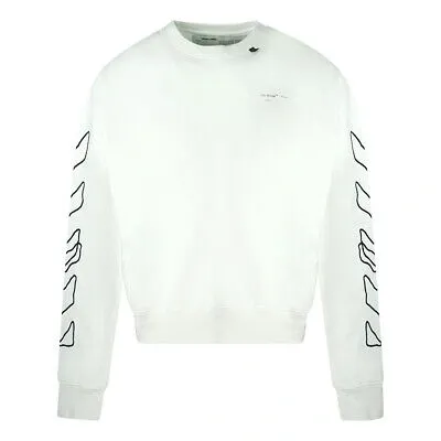 Pre-owned Off-white Off White Herren Sweatshirts Omba035f19e30011 0110 Jumper