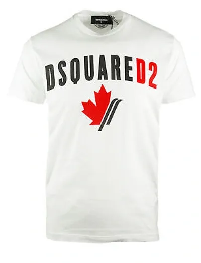 Pre-owned Dsquared2 Herren T-shirts S74gd0563 S22427 100 T-shirt