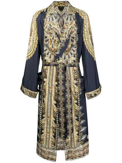 Camilla Baroque Pattern-print Silk Robe In Its All Over Torero