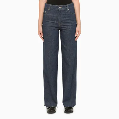 Miu Miu Blue Bell-bottom Trousers