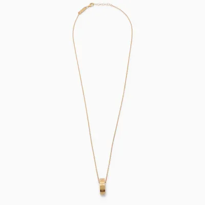 Maison Margiela Gold Ring Pendant Necklace In Metal