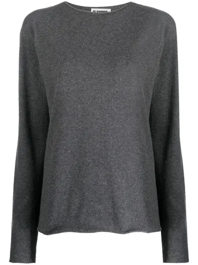 Jil Sander Crew-neck Cashmere Jumper In Grau