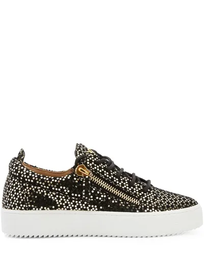 Giuseppe Zanotti Gail Polka-dot Sneakers In Black