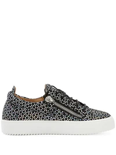 Giuseppe Zanotti Gail Polka Dot-print Sneakers In Black