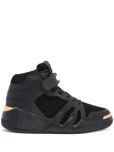 Giuseppe Zanotti Talon Mid-top Sneakers In Black