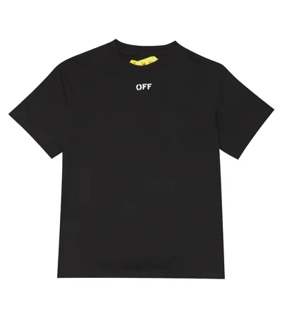 Off-white Kids' Cotton T-shirt In Black