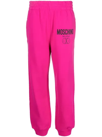 Moschino Logo-print Track Pants In Pink