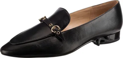 Pre-owned Coach Neu  Isabel Leather Loafer Loafers 23213092 Für Damen Schwarz