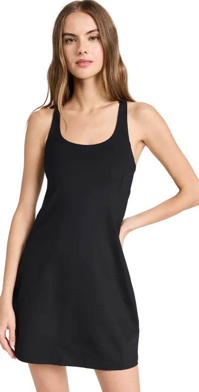 Girlfriend Collective The Bike Stretch Tech Mini Dress In Black