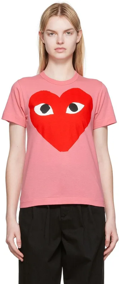 Comme Des Garçons Play Pink Big Heart T-shirt