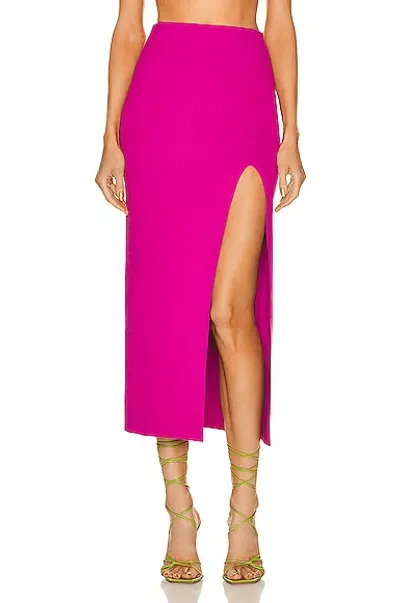 Zeynep Arcay Women's High-waisted Slit Midi-skirt In Fuschia