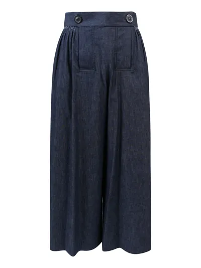 Maison Margiela Wide Leg Cotton Jeans - Atterley In Blue