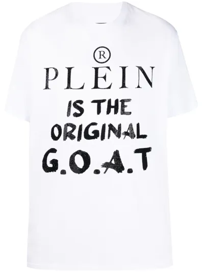 Philipp Plein Logo-print Short-sleeved T-shirt In Weiss