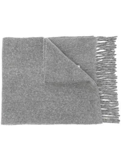 Marni Fringe-detail Scarf In Grau