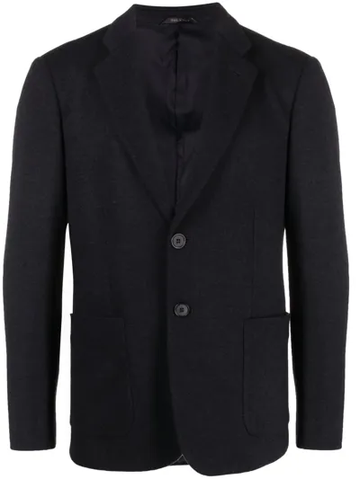 Giorgio Armani Single-breasted Tailored Blazer In Blau