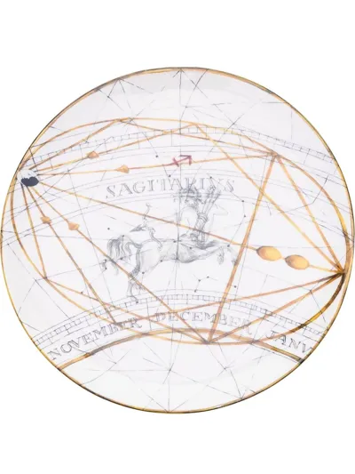 Laboratorio Paravicini Zodiac Sagitarius 20cm Dinner Plate In Neutrals