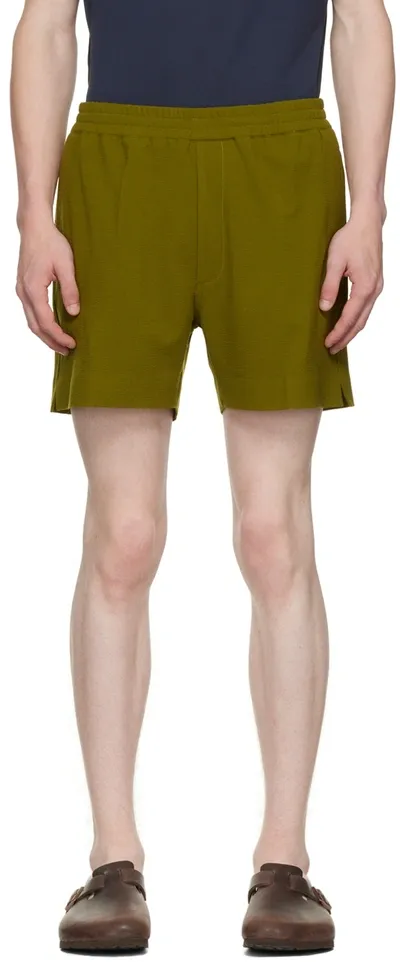 Second / Layer Green Madero Boxer Shorts In Moss