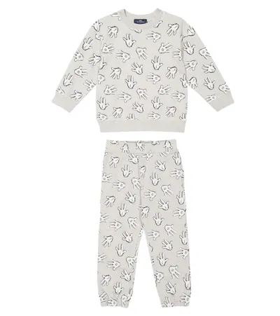 Stella Mccartney Kids' X Disney Sweatshirt And Sweatpants Cotton Set In Grey