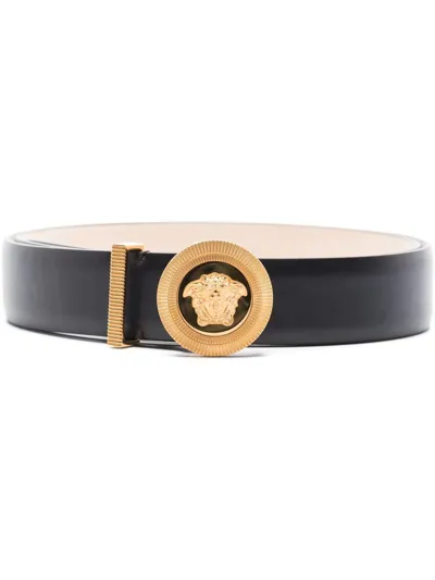 Versace Medusa-buckle Detail Belt In Black