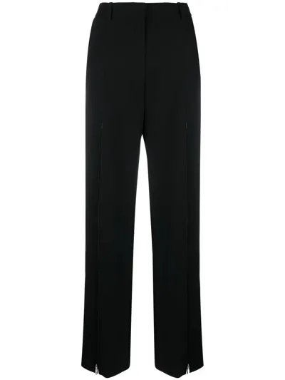 Nina Ricci Zip-detail Wide-leg Trousers In White