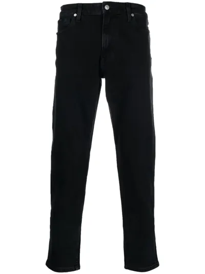 Calvin Klein Slim-cut Leg Jeans In Black