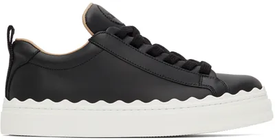 Chloé Black Lauren Sneakers In 001 Black